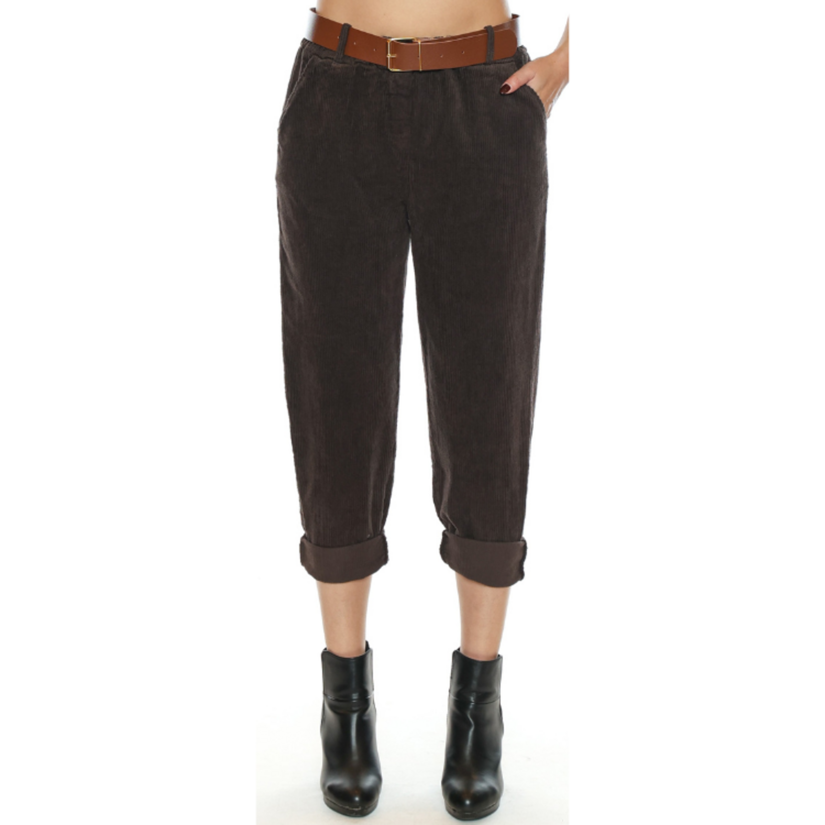 Sorella Sorella - Corduroy Jacket w/ Crop Pant Set