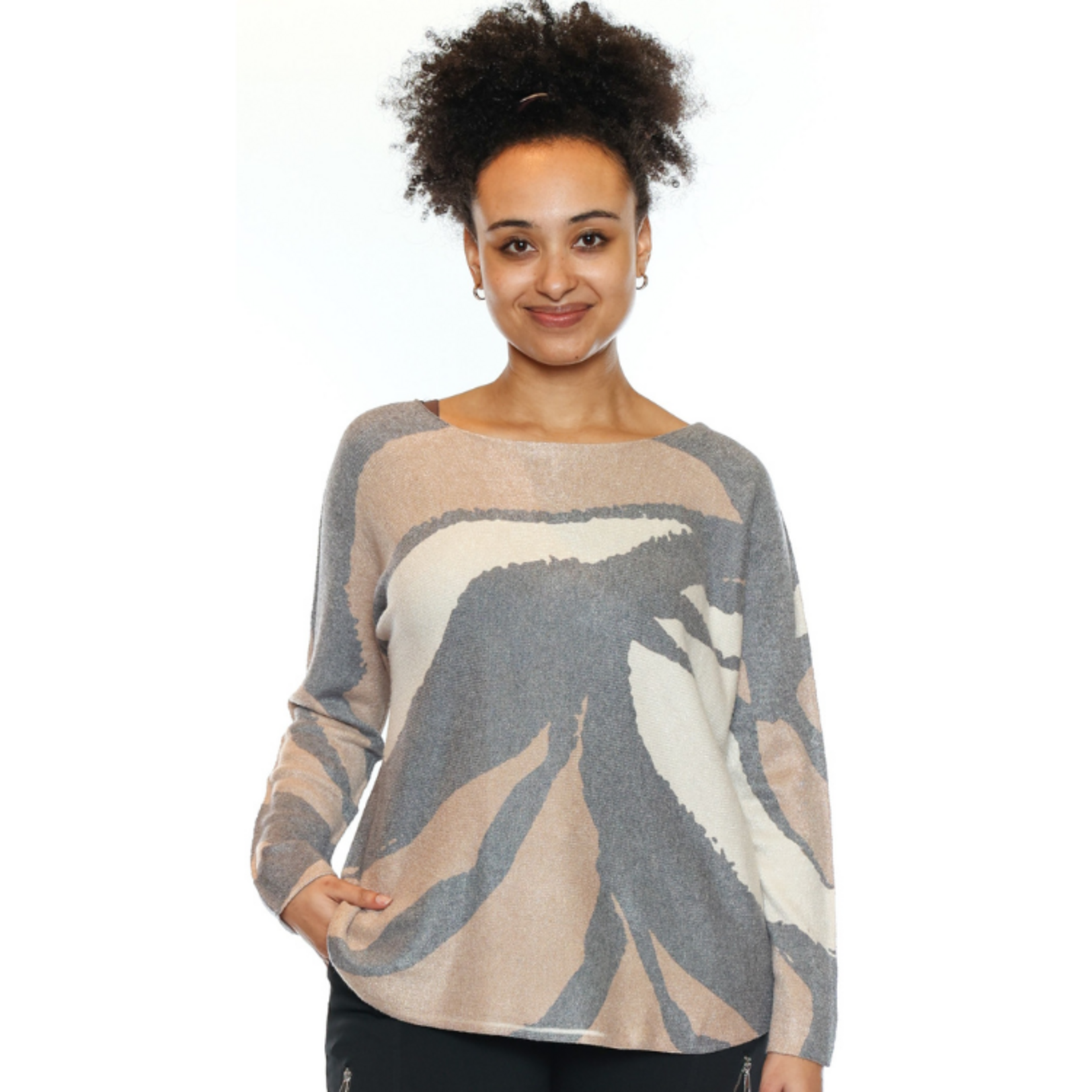 Sorella Sorella - Abstract Floral Knit Sweater