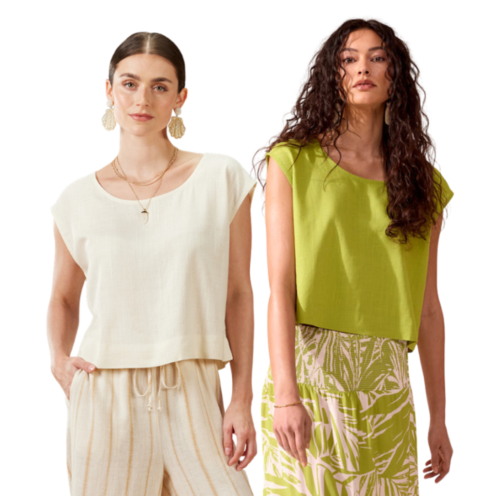 XIX Palms XIX Palms - Essential Drop Shoulder Shell Top