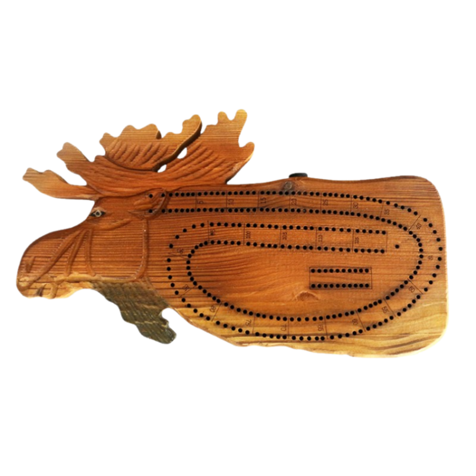 Backroads Cribbage Board Wood - Moose