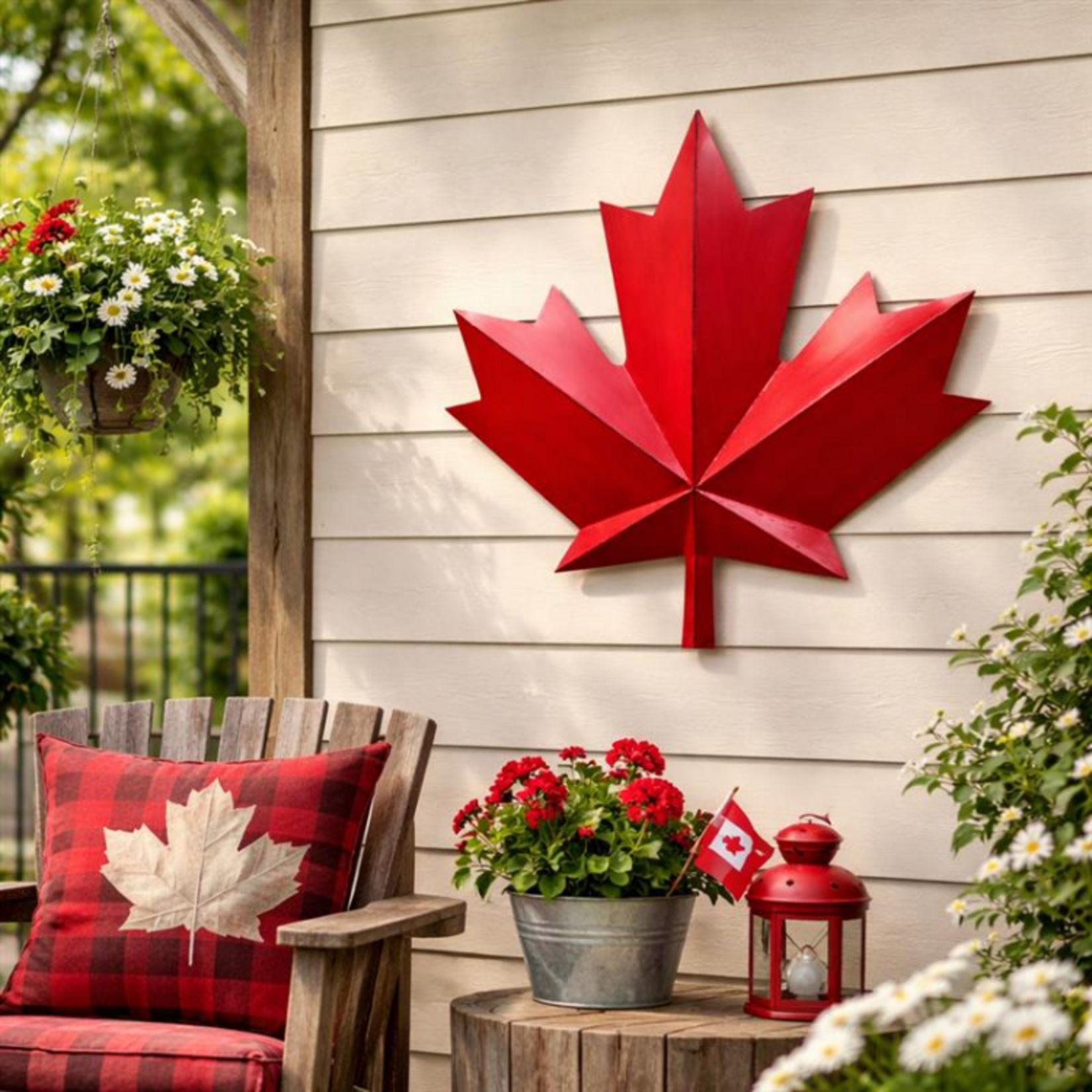 Koppers Home Maple Leaf Canada Metal Wall Decor