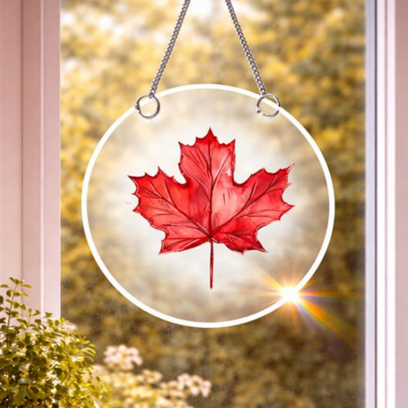 Koppers Home Window Decor Maple Leaf 4"