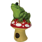 Frog On Mushroom Birdhouse