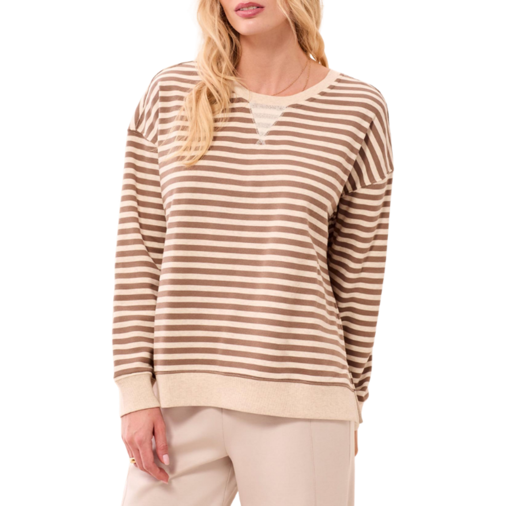 Tribal Tribal - Long Sleeve Crew Neck w/ Combo