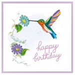 Paper Poetry Pastel Hummingbird (Birthday)