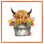 Paper Poetry Highland Cow Bucket (Blank)