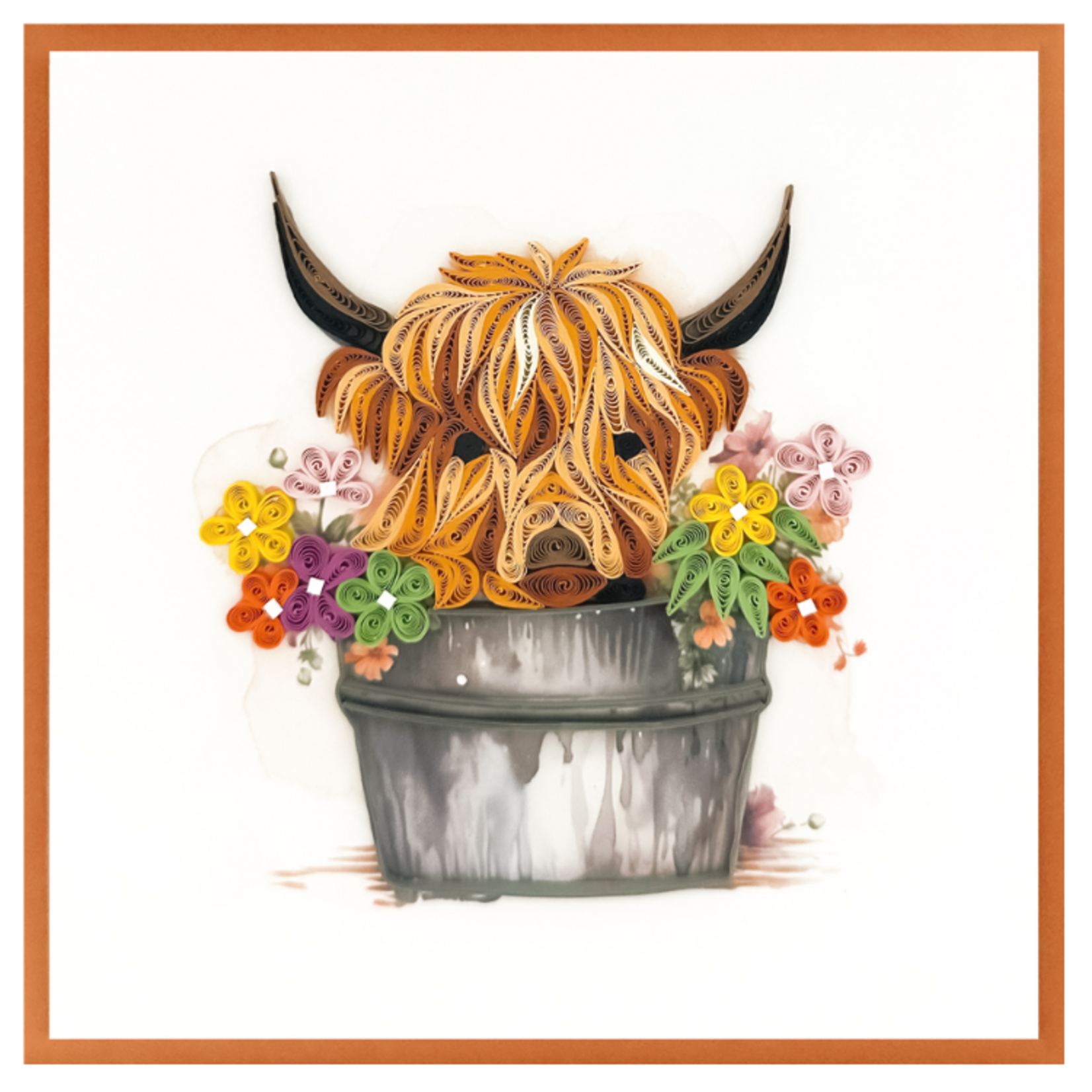 Paper Poetry Paper Poetry - BL/Highland Cow Bucket
