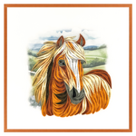 Paper Poetry Horse In Field (Blank)