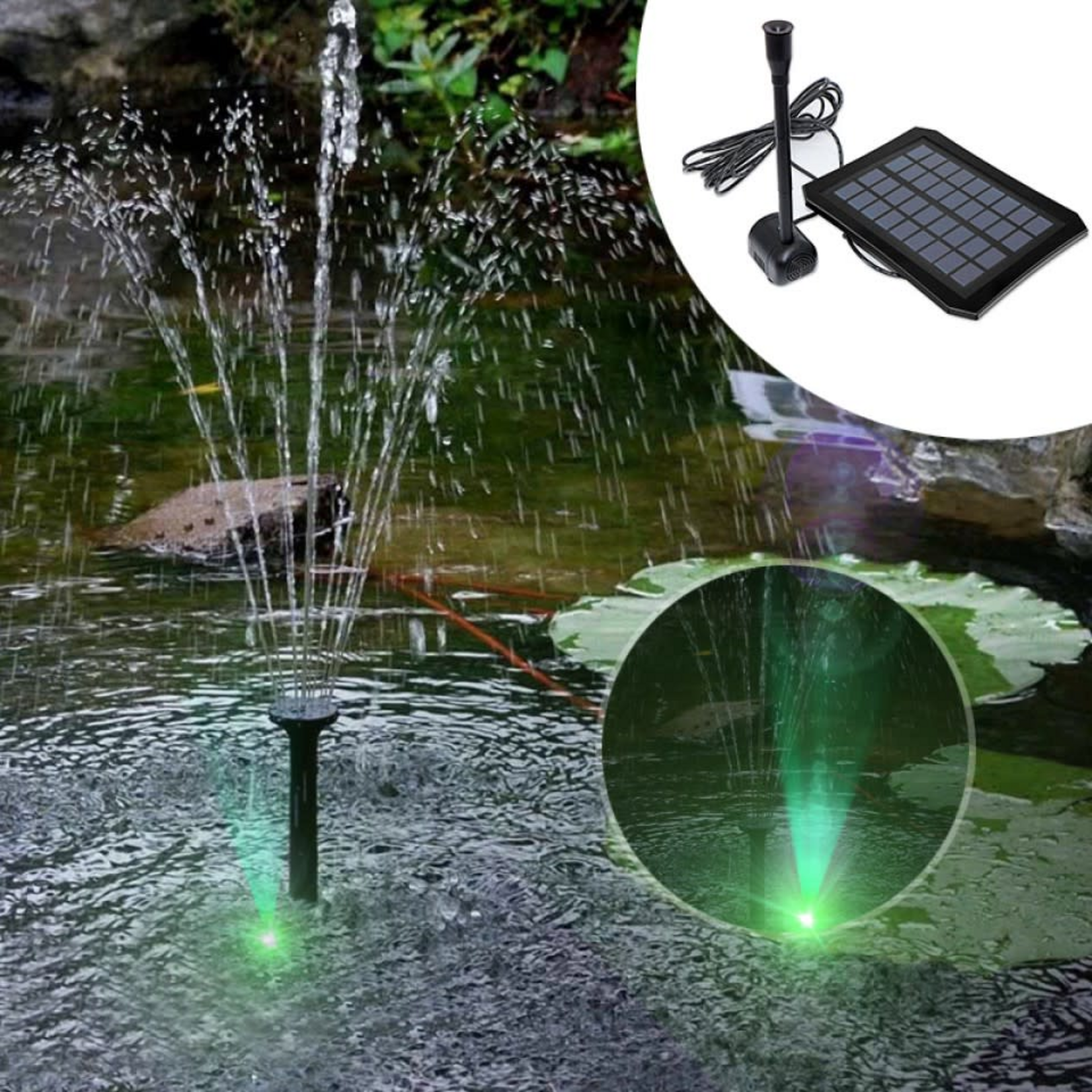 Pond Solar Fountain RC-608
