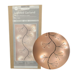 Electric Lighted Black PVC Garland 6'L