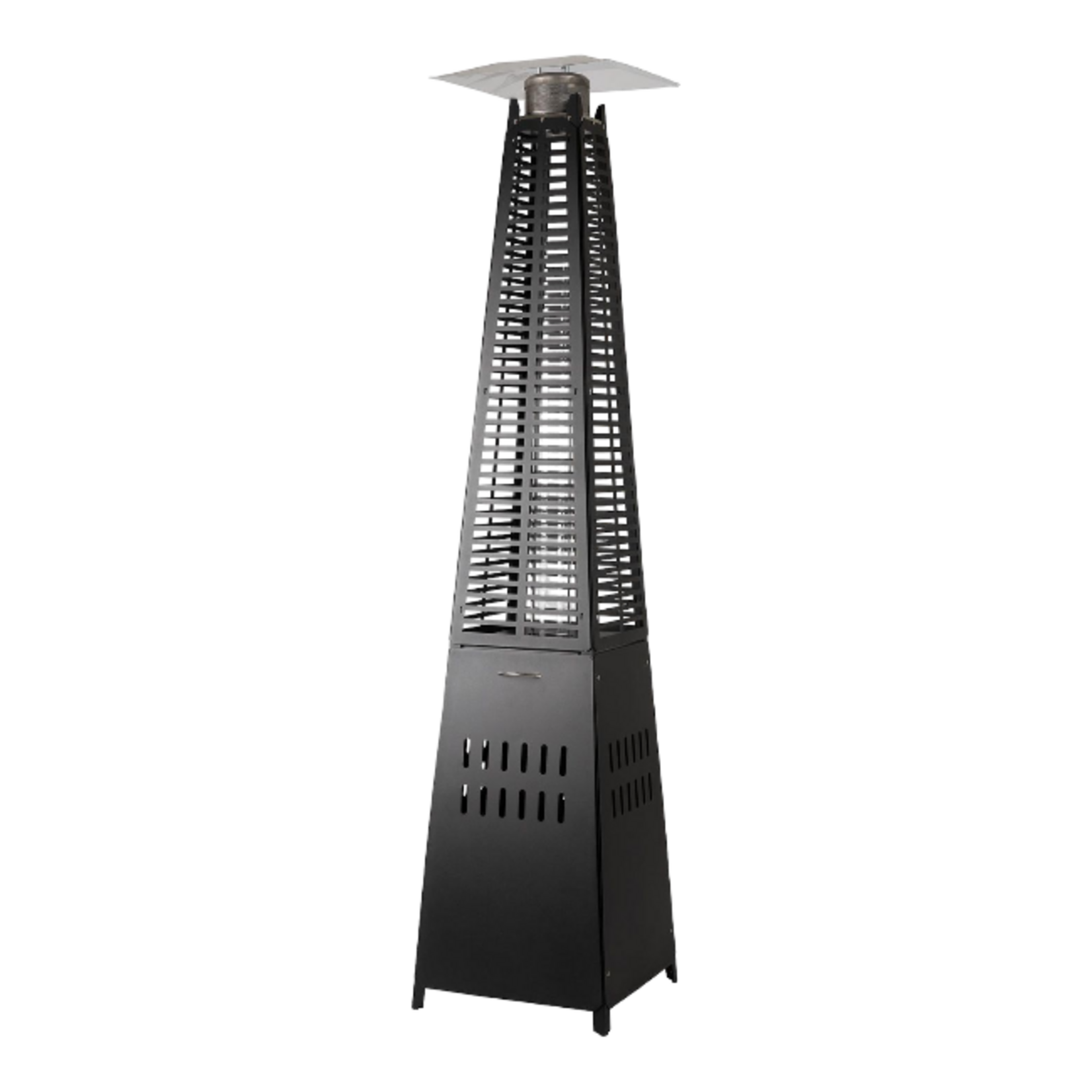 40000 BTU Stealth Black Industrial Look Flame Heater