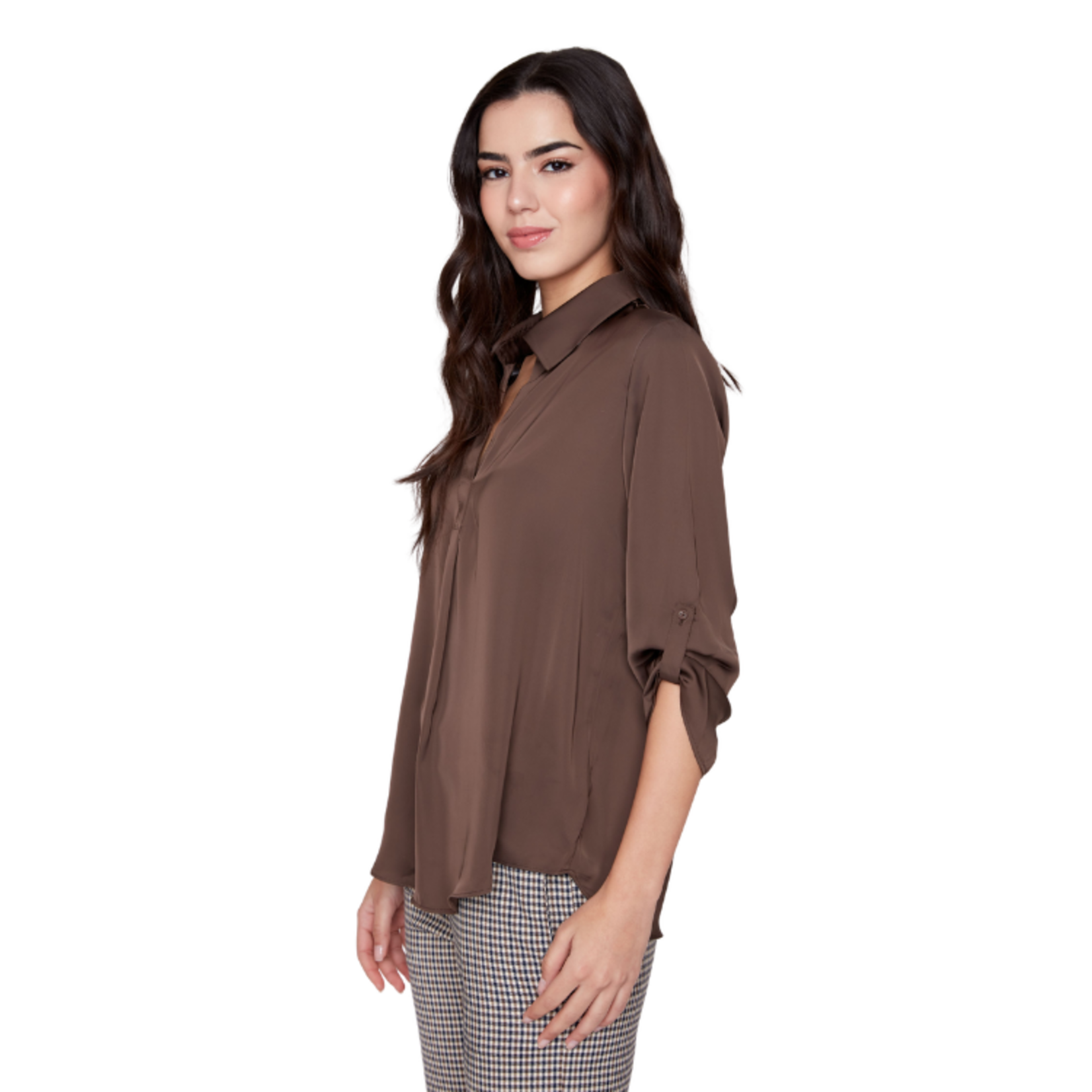 Renuar Renuar - Roll-Tab Sleeve Woven Blouse