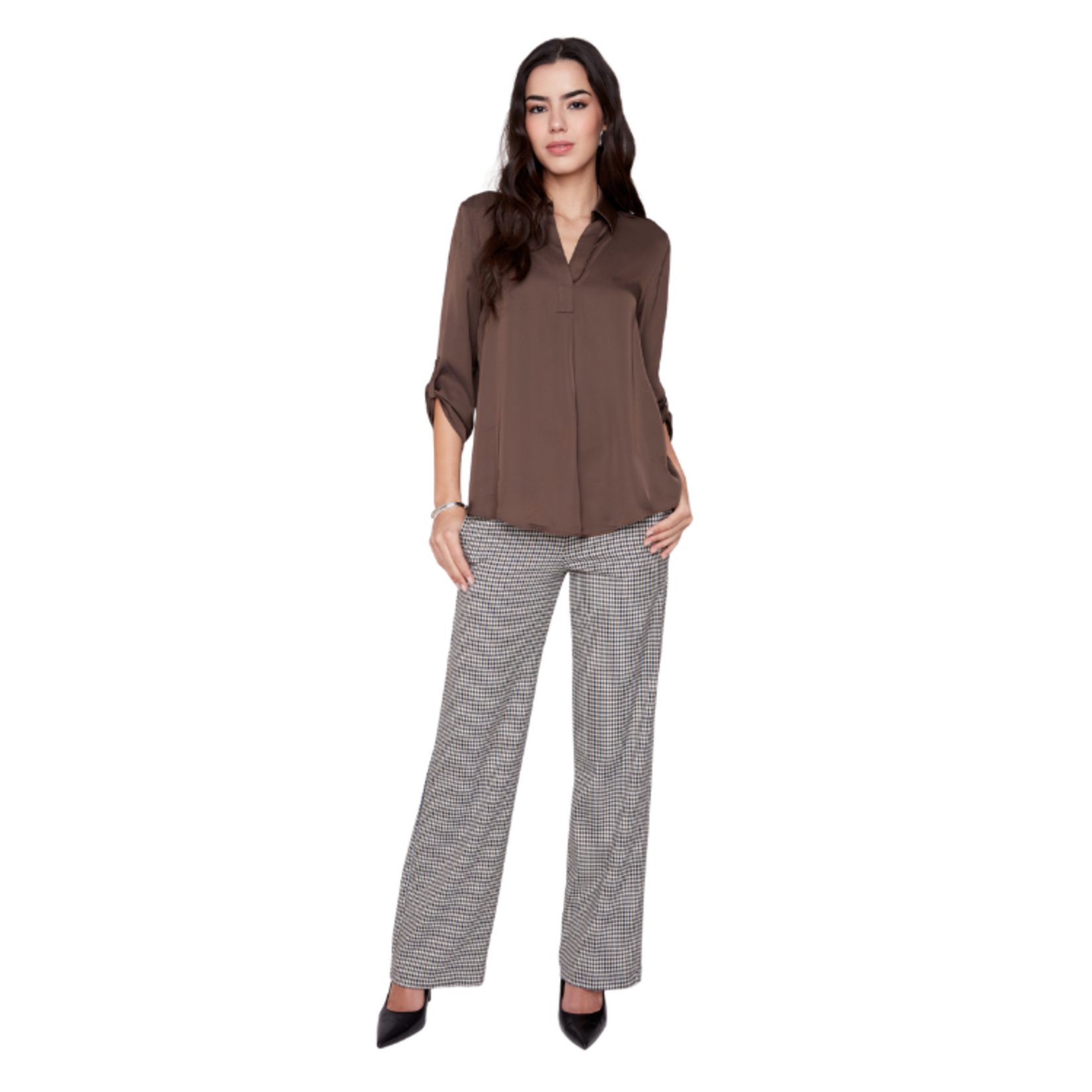 Renuar Renuar - Roll-Tab Sleeve Woven Blouse
