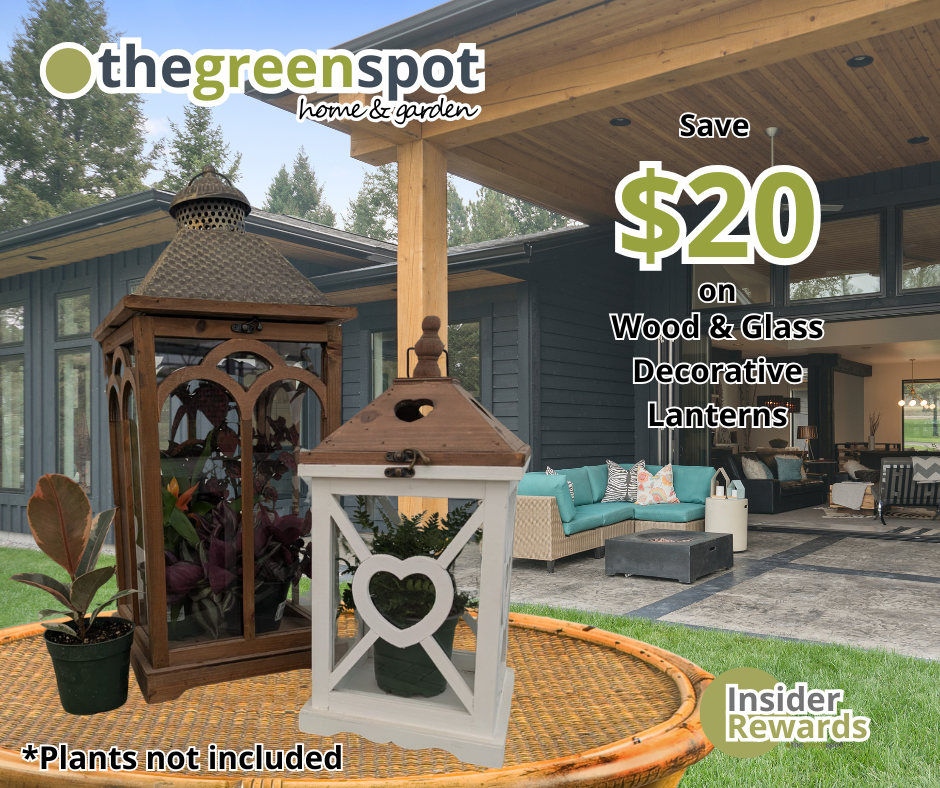 Save $20 on decorative wood and glass lanterns