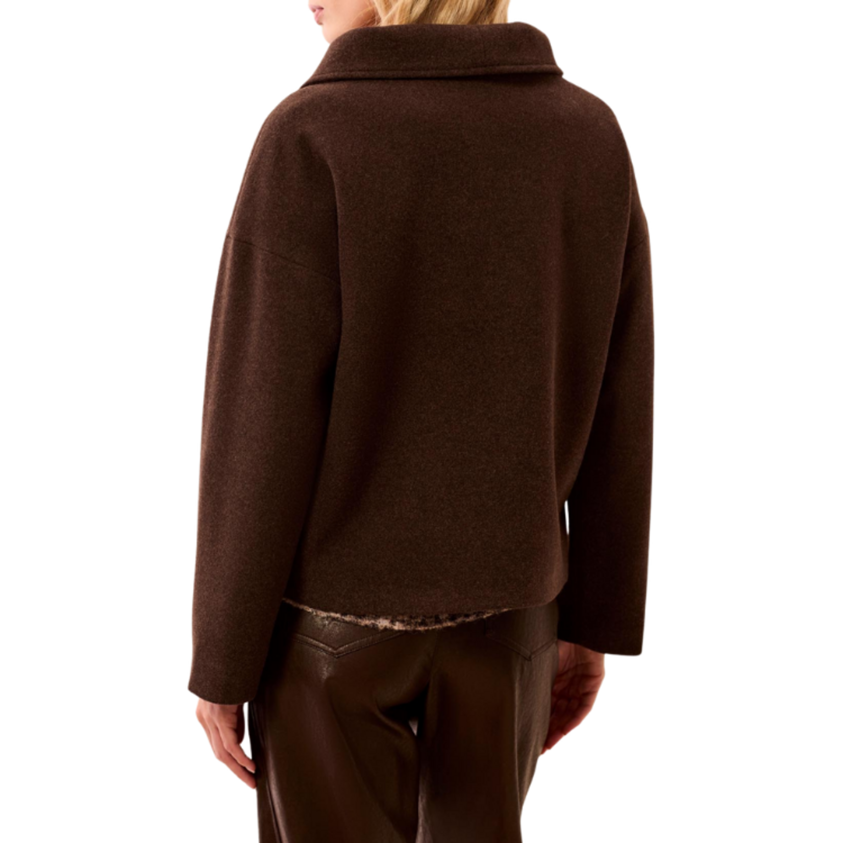 Tribal Tribal - Lofty Chic Funnel Neck Jacket