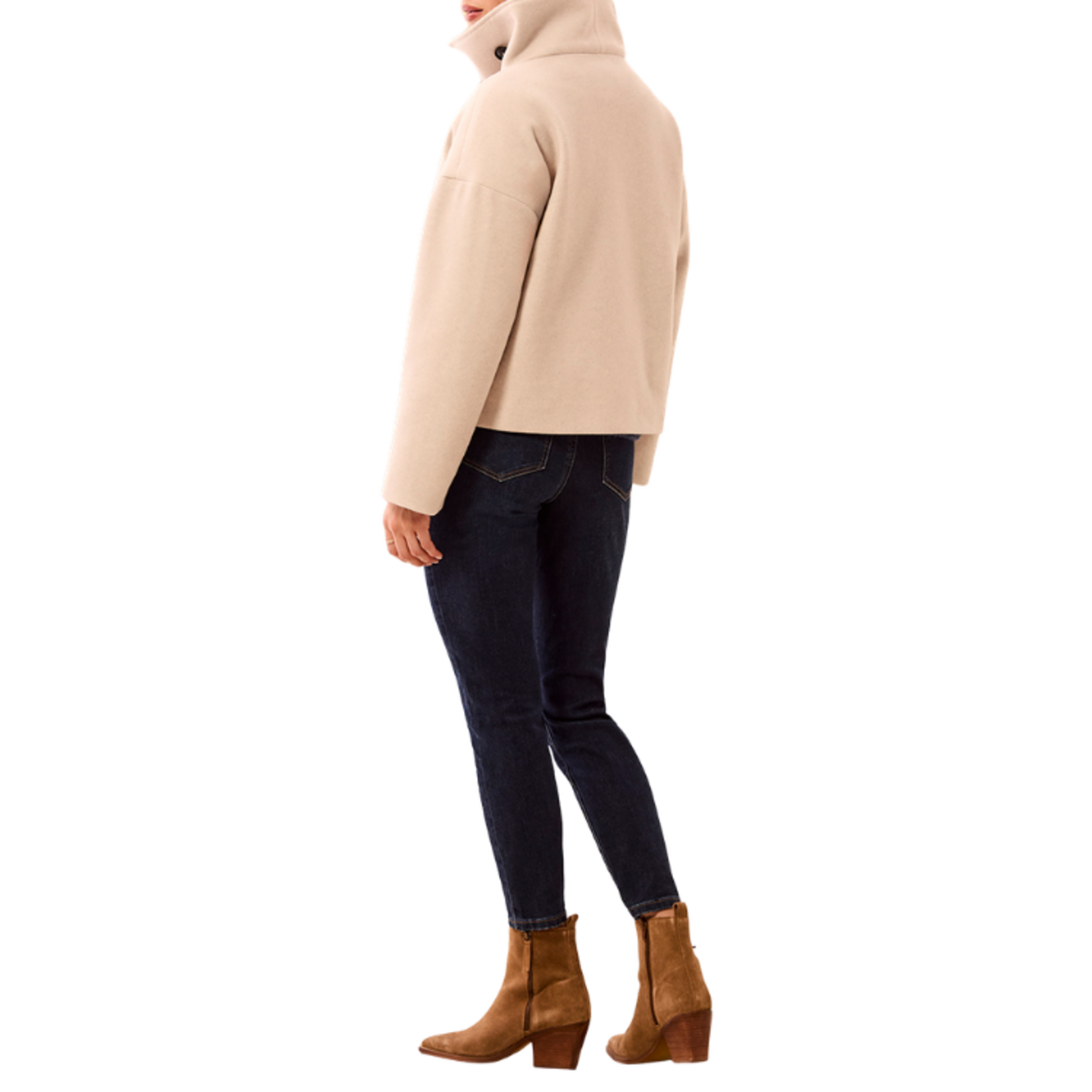 Tribal Tribal - Lofty Chic Funnel Neck Jacket