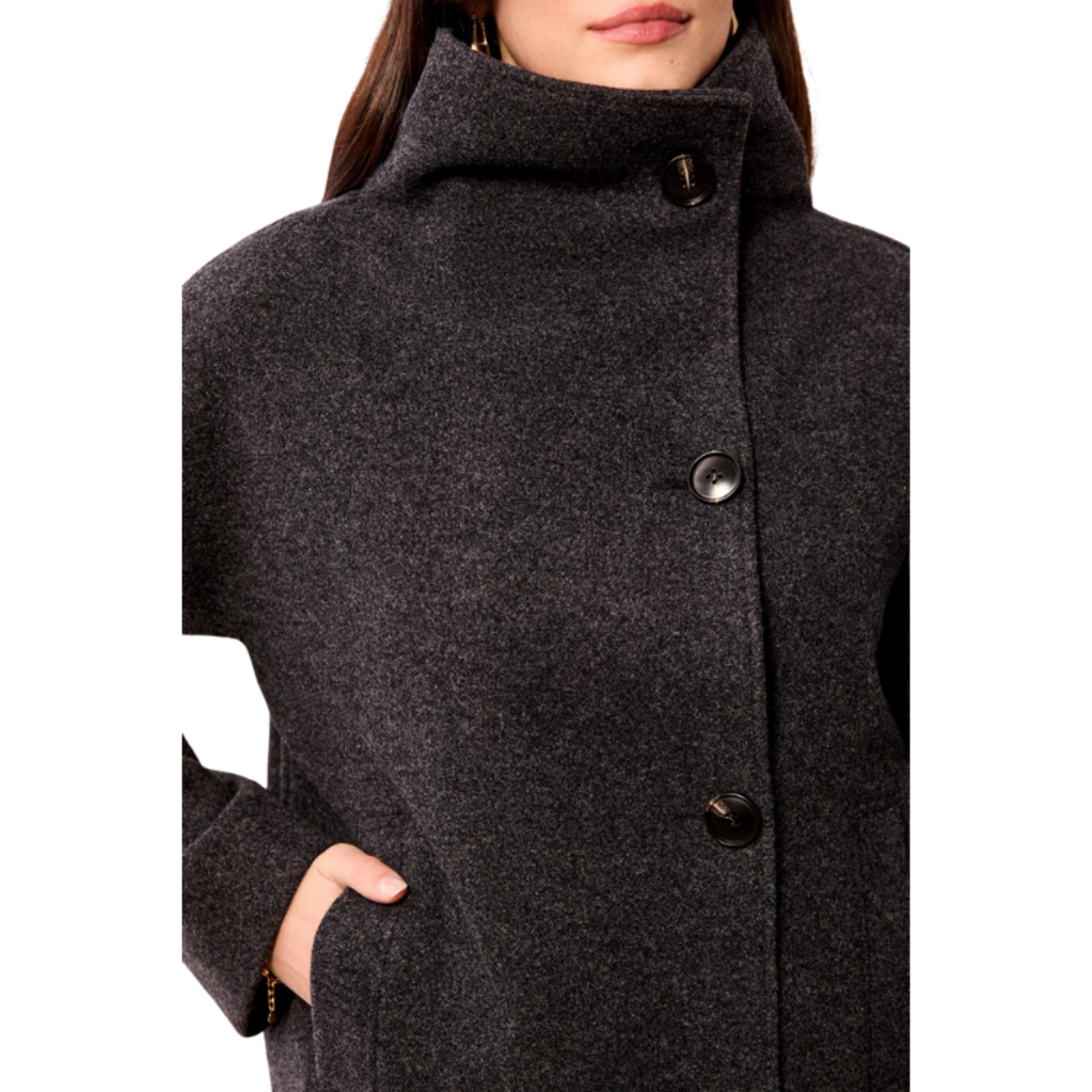 Tribal Tribal - Lofty Chic Funnel Neck Jacket