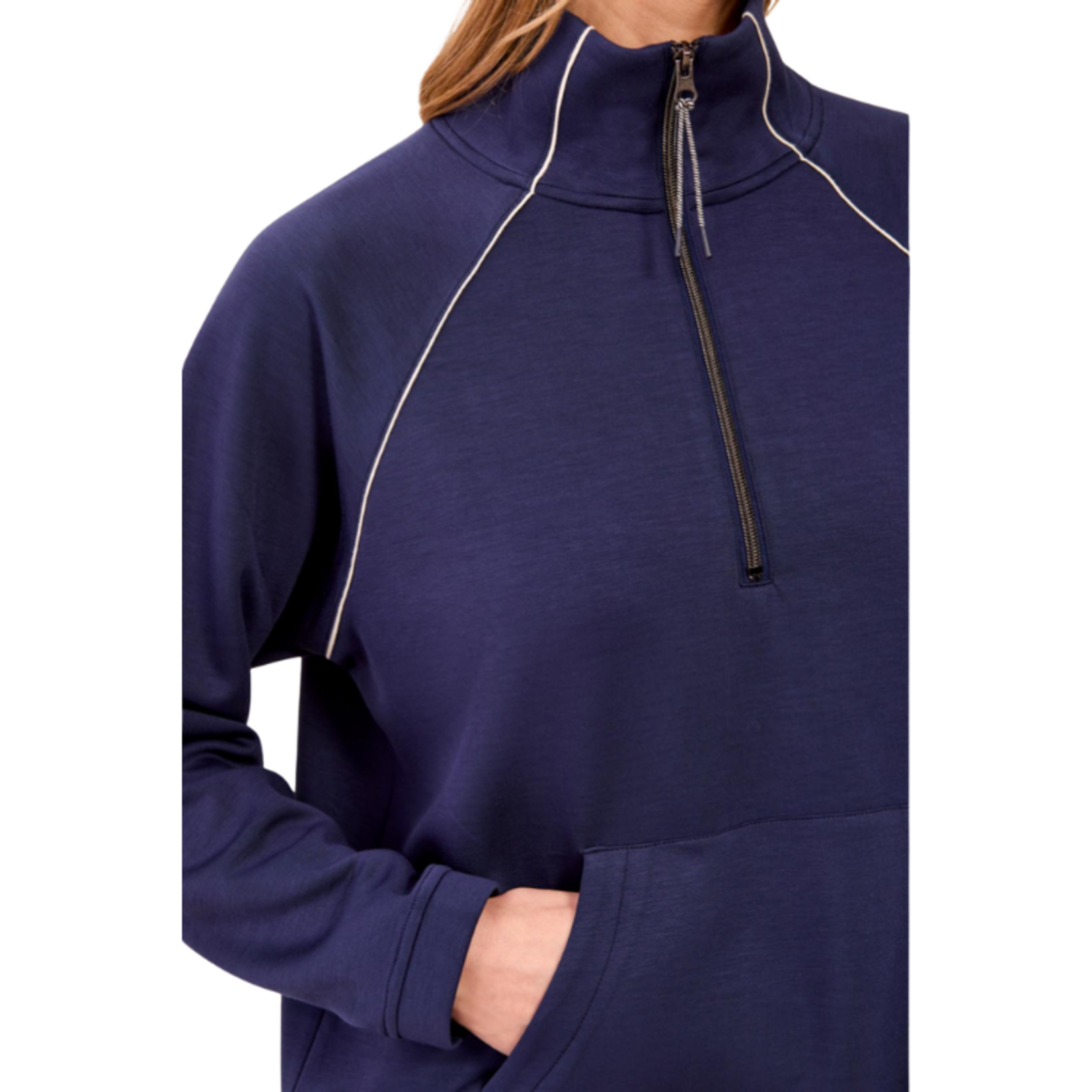 Tribal Tribal - Long-Sleeved Raglan Pop Over w/ Zipper