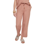 Renuar Wide Leg Pull-On Cropped Pant with Drawstring Waist