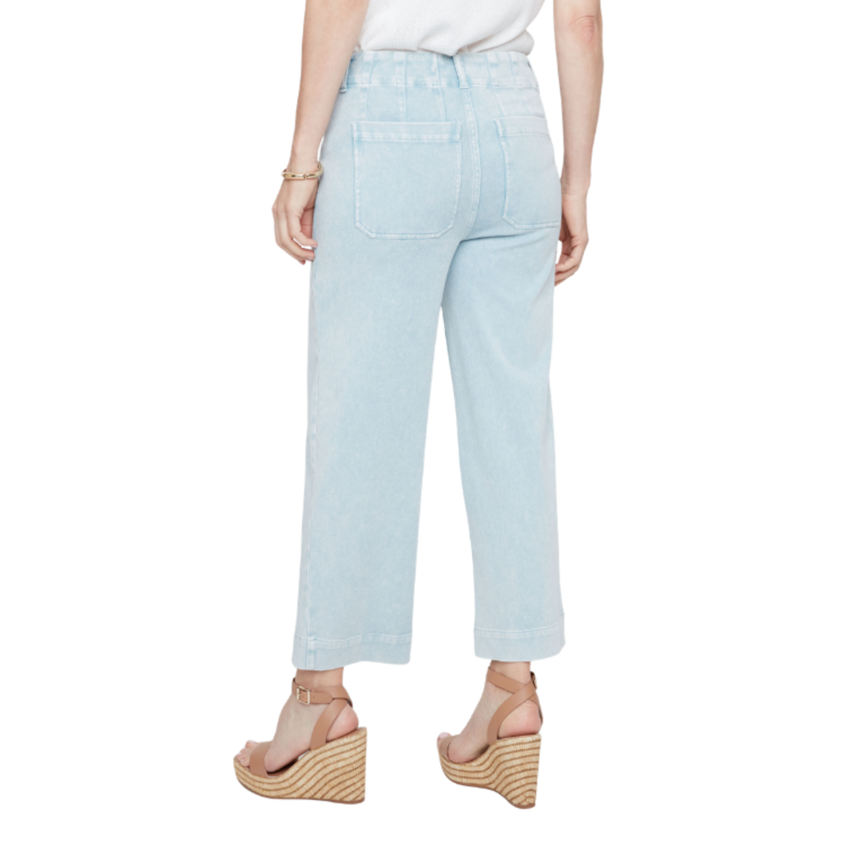 Renuar Renuar - Light Wash Knit Denim Crop Pant