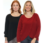 Papa Fashions Layered Front Hardware Detail Top