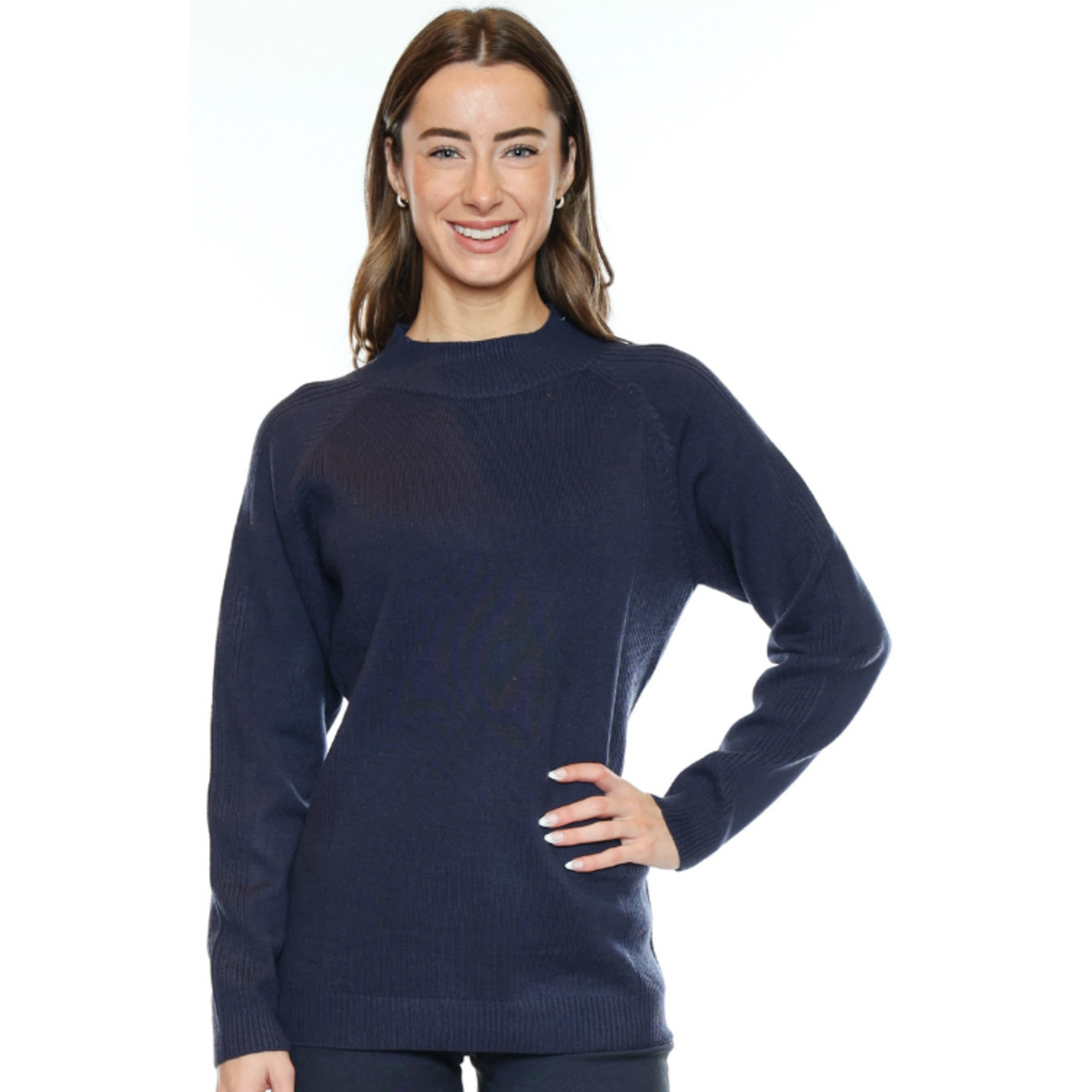 Papa Fashions Papa Fashions - Mock Neck Knit Sweater