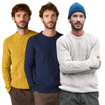 IrelandsEye 'Carraroe' Cable Crew Neck Sweater