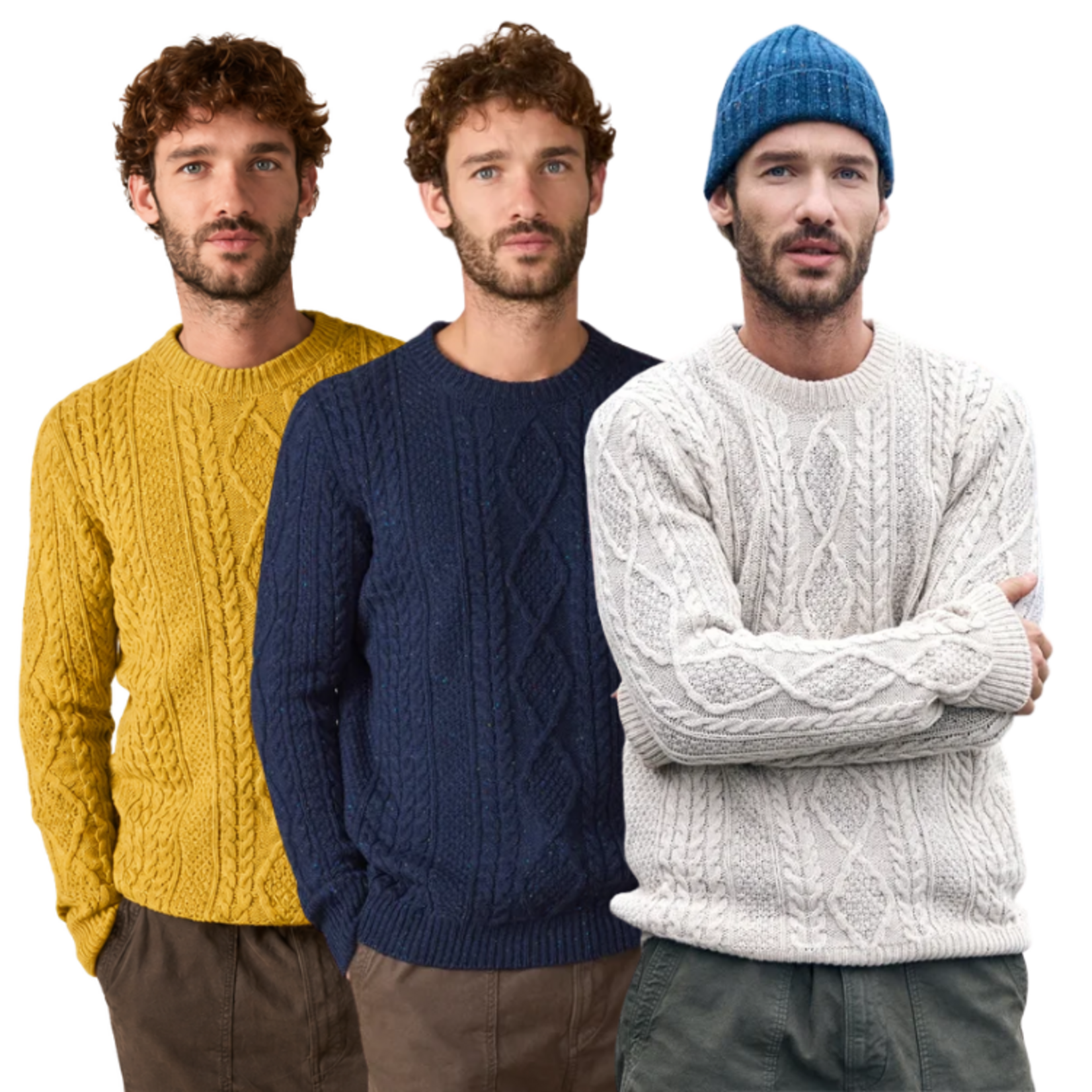 IrelandsEye IrelandsEye - 'Carraroe' Cable Crew Neck Sweater