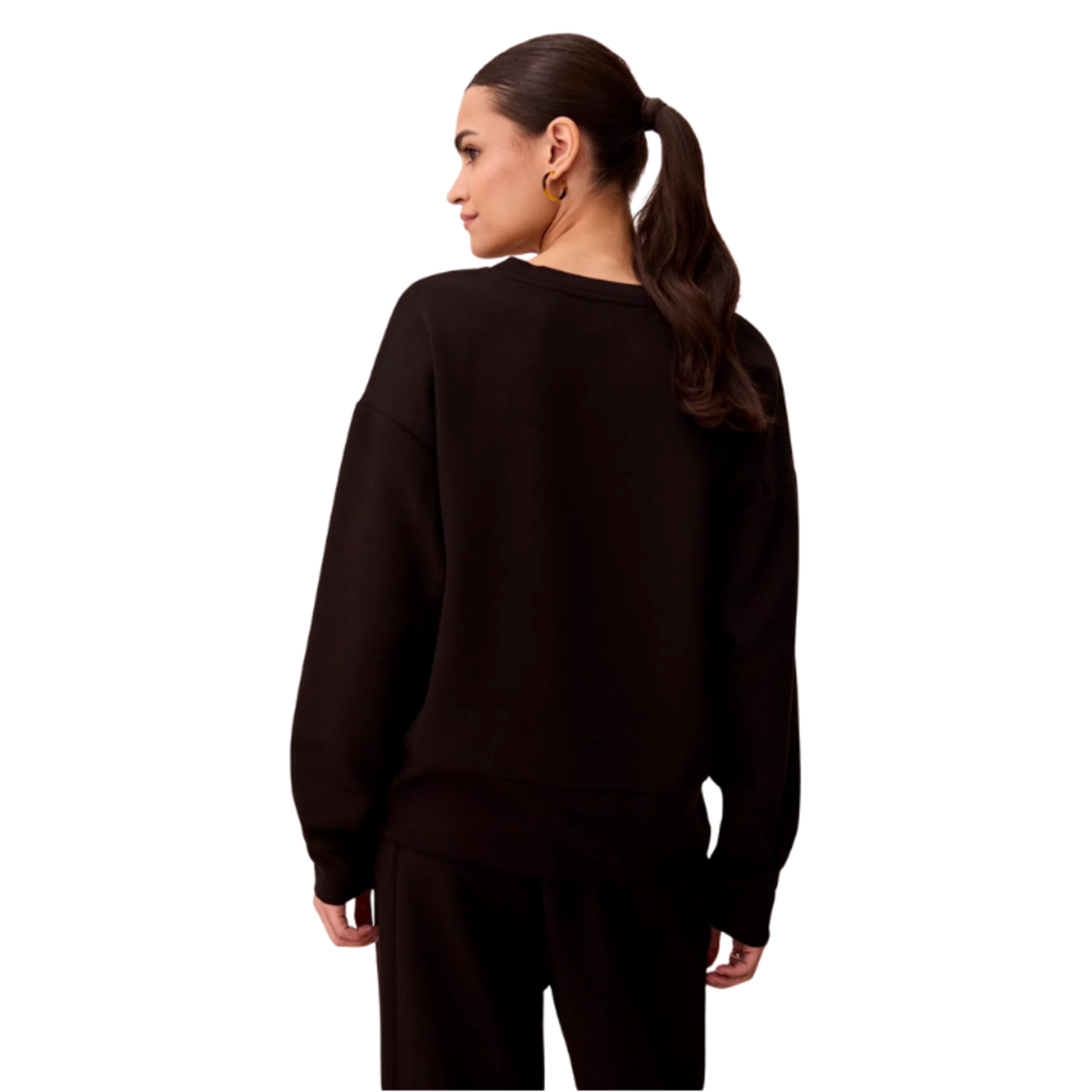 Tribal Tribal - Techno Lux V-Neck Drop Shoulder Pullover