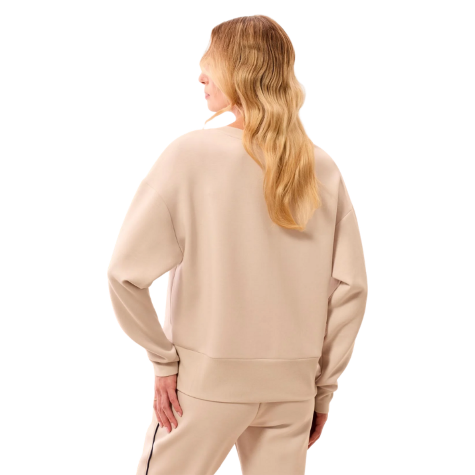 Tribal Tribal - Techno Lux V-Neck Drop Shoulder Pullover