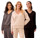 Tribal Techno Lux V-Neck Drop Shoulder Pullover