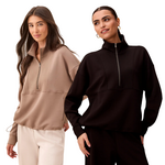 Tribal Techno Lux Quarter-Zip Funnel Neck Pullover