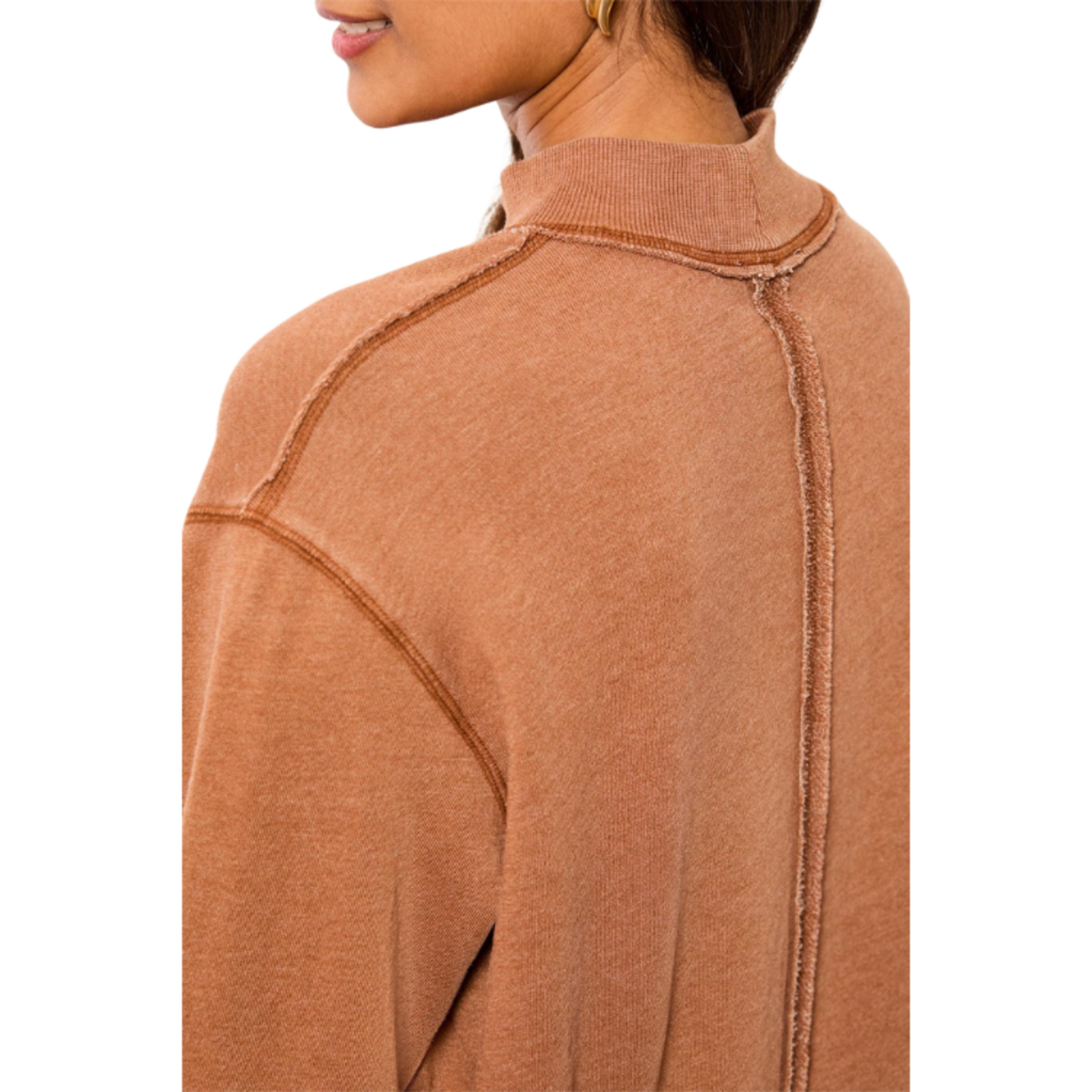 Tribal Tribal - Garment Dye Bubble Sweatshirt w/ Rib