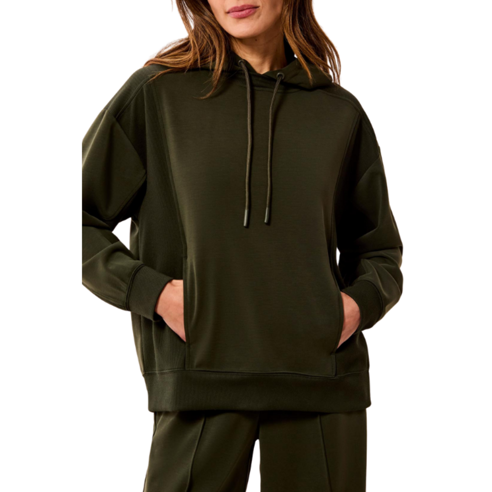 Tribal Tribal - Combo Fabric Hoodie w/ Pockets