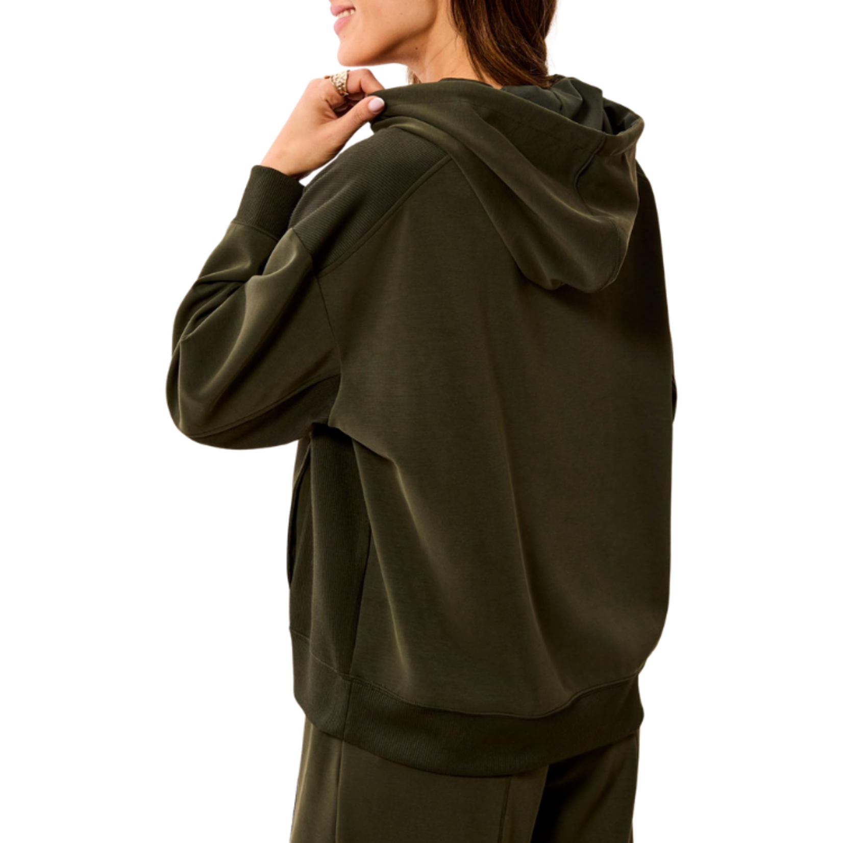 Tribal Tribal - Combo Fabric Hoodie w/ Pockets
