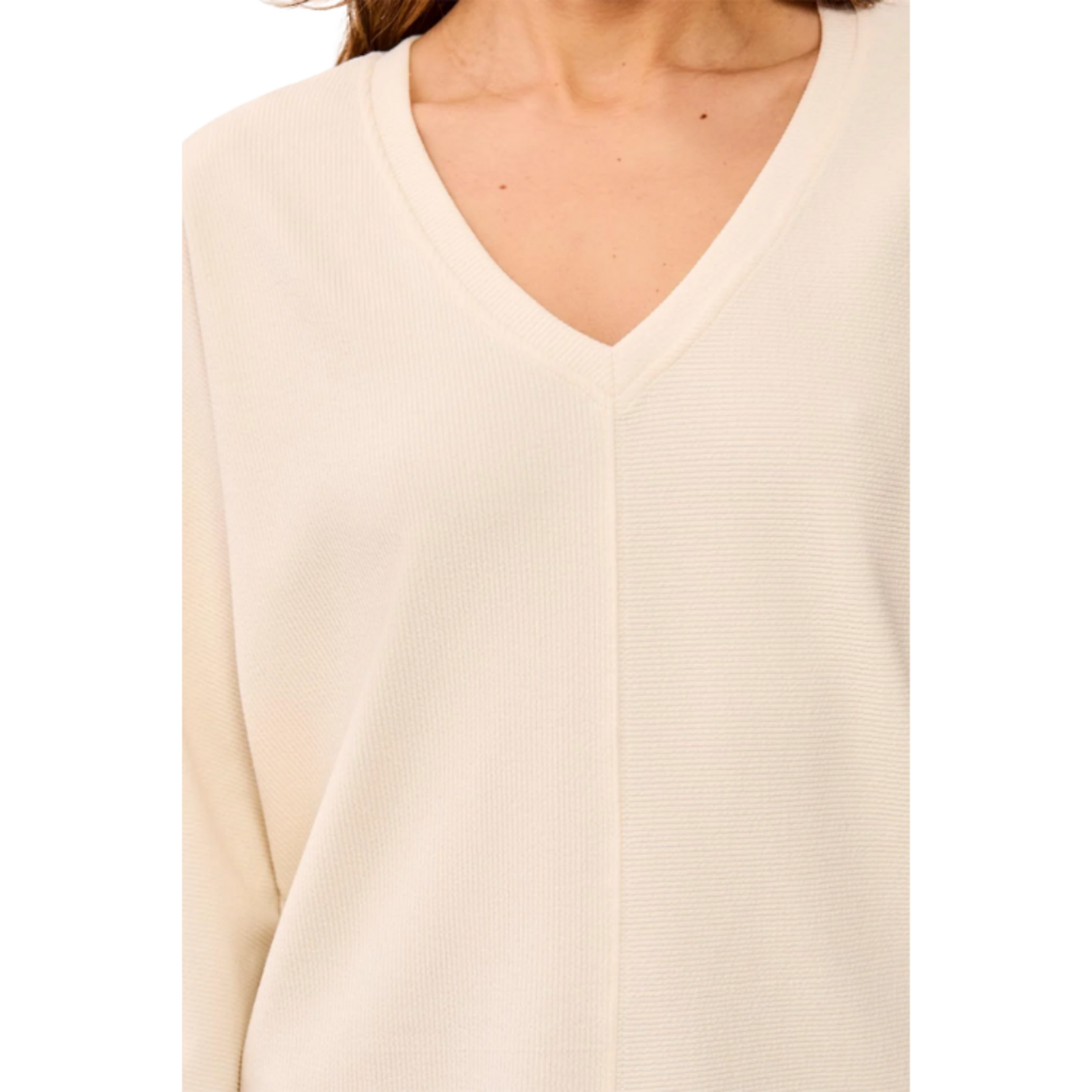 Tribal Tribal - Long  Sleeve Dolman V-Neck Top