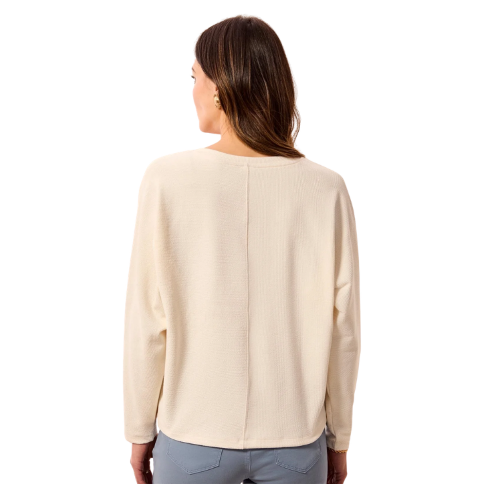 Tribal Tribal - Long  Sleeve Dolman V-Neck Top