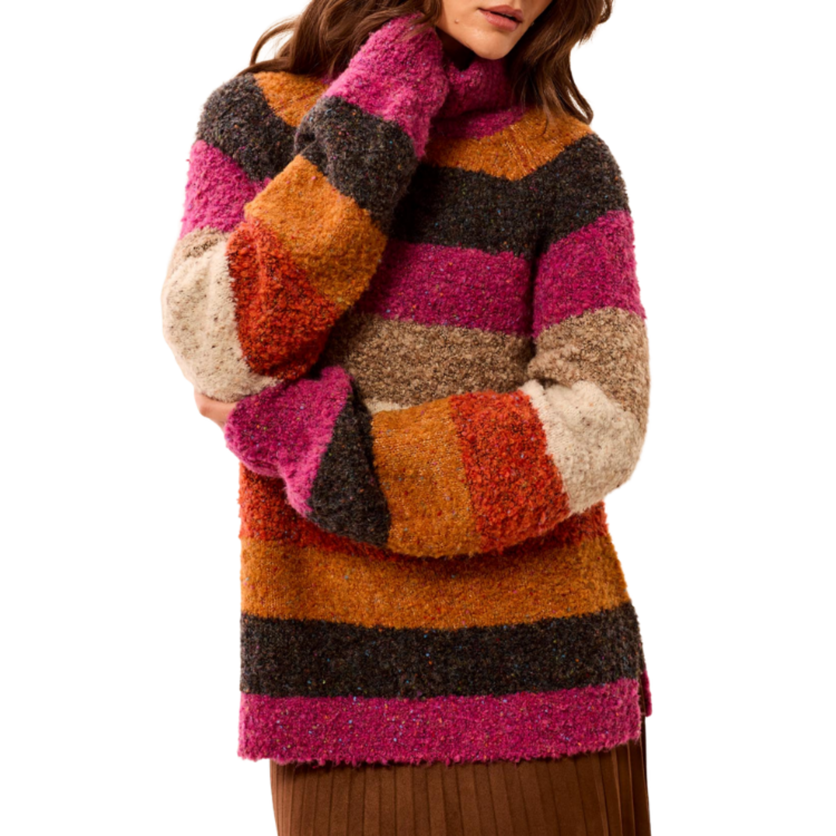 Tribal Tribal - Long Sleeve Turtle Neck Sweater