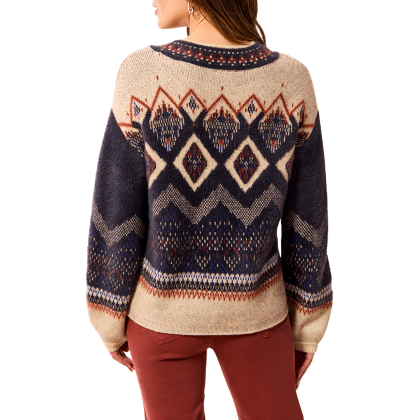 Tribal Tribal - Long Sleeve  Mock Neck Sweater