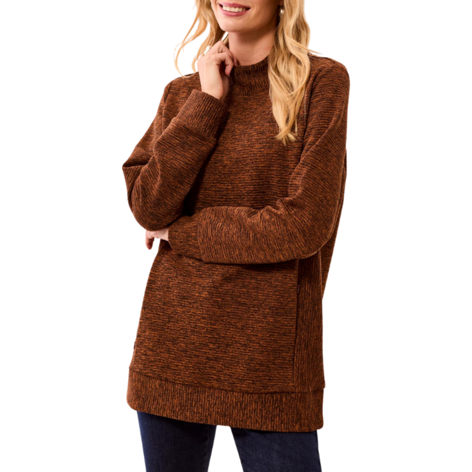 Tribal Tribal - Long-Sleeve Tunic w/ Invisible Pockets