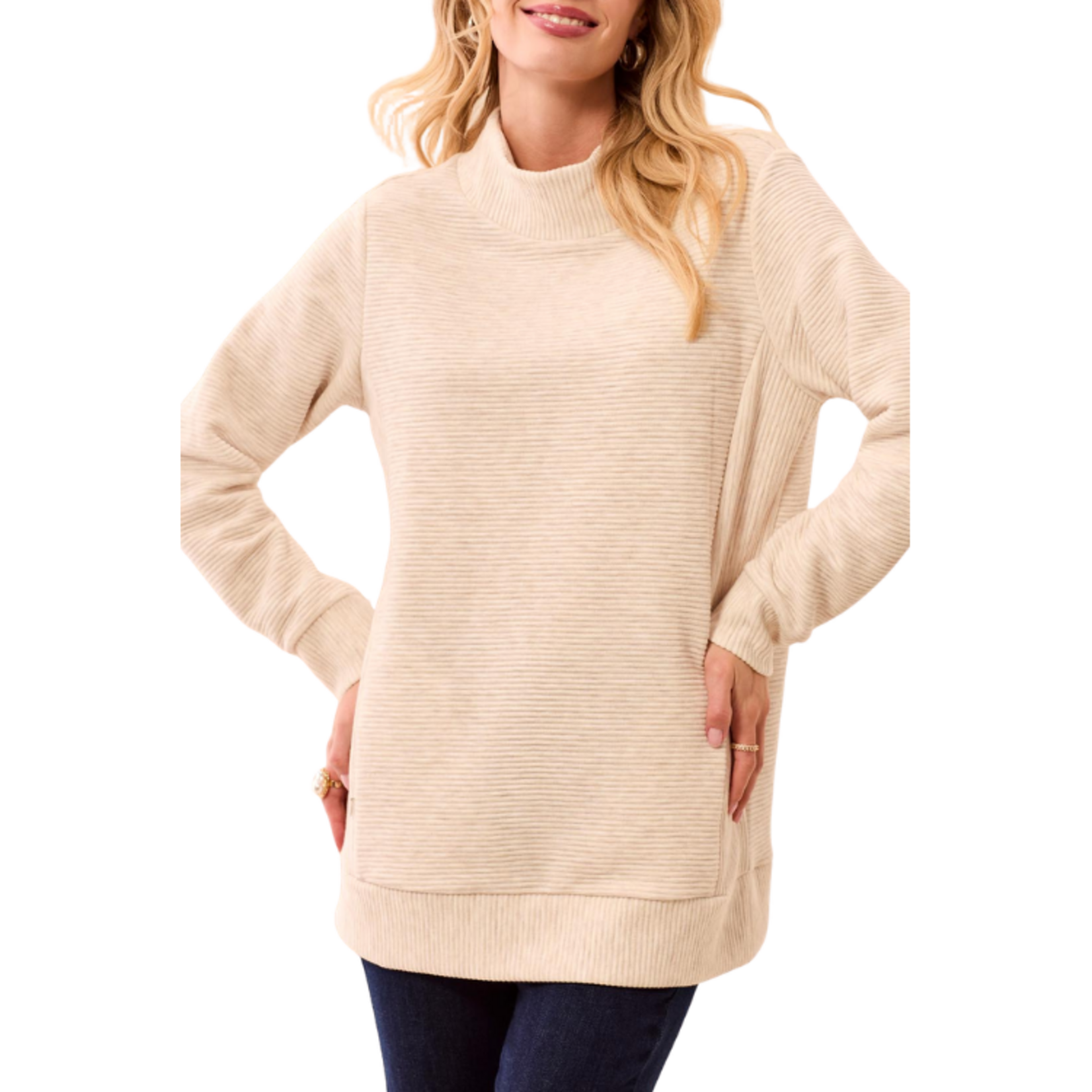 Tribal Tribal - Long-Sleeve Tunic w/ Invisible Pockets