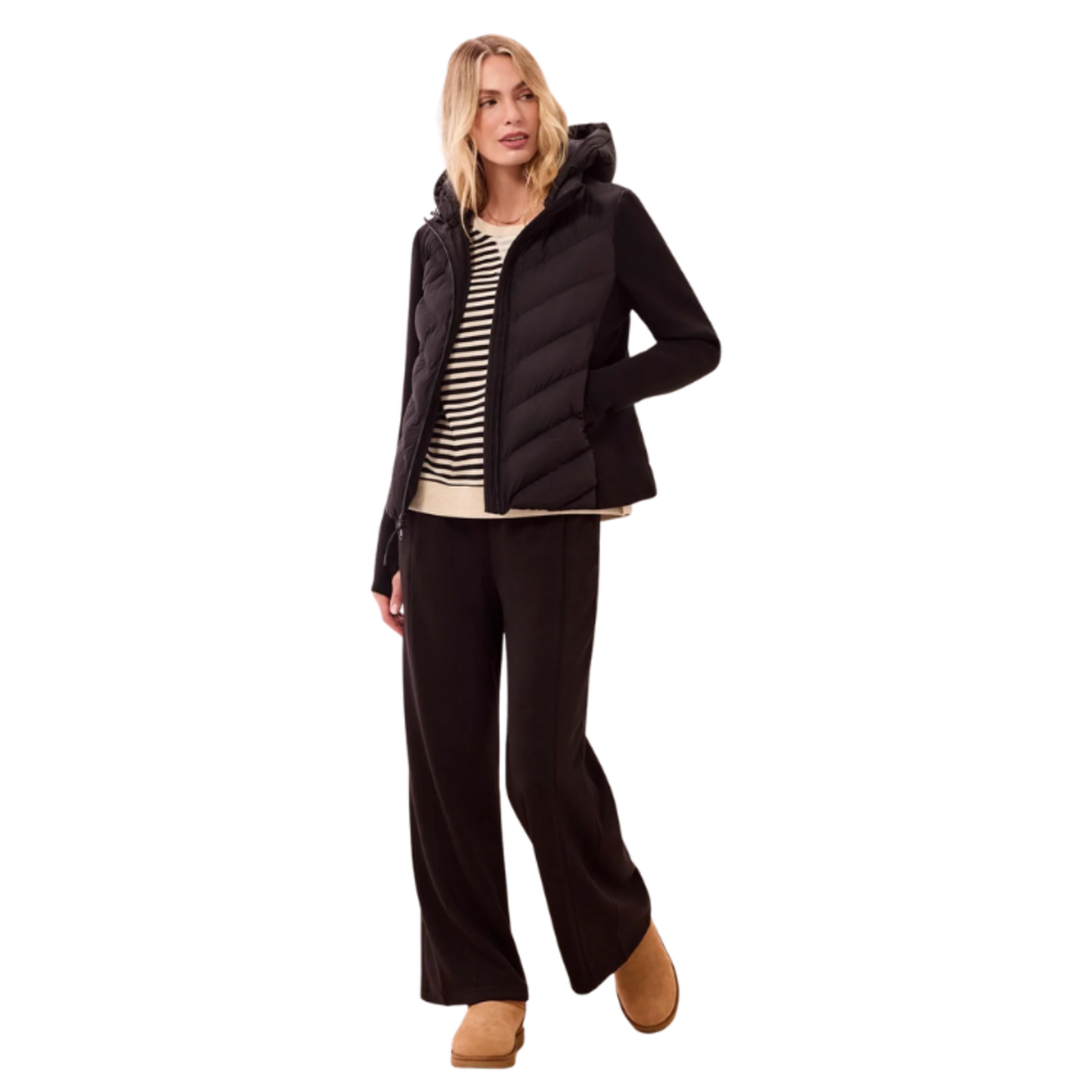 Tribal Tribal - Water Repellent Hybrid Puffer Jacket w/ Hood