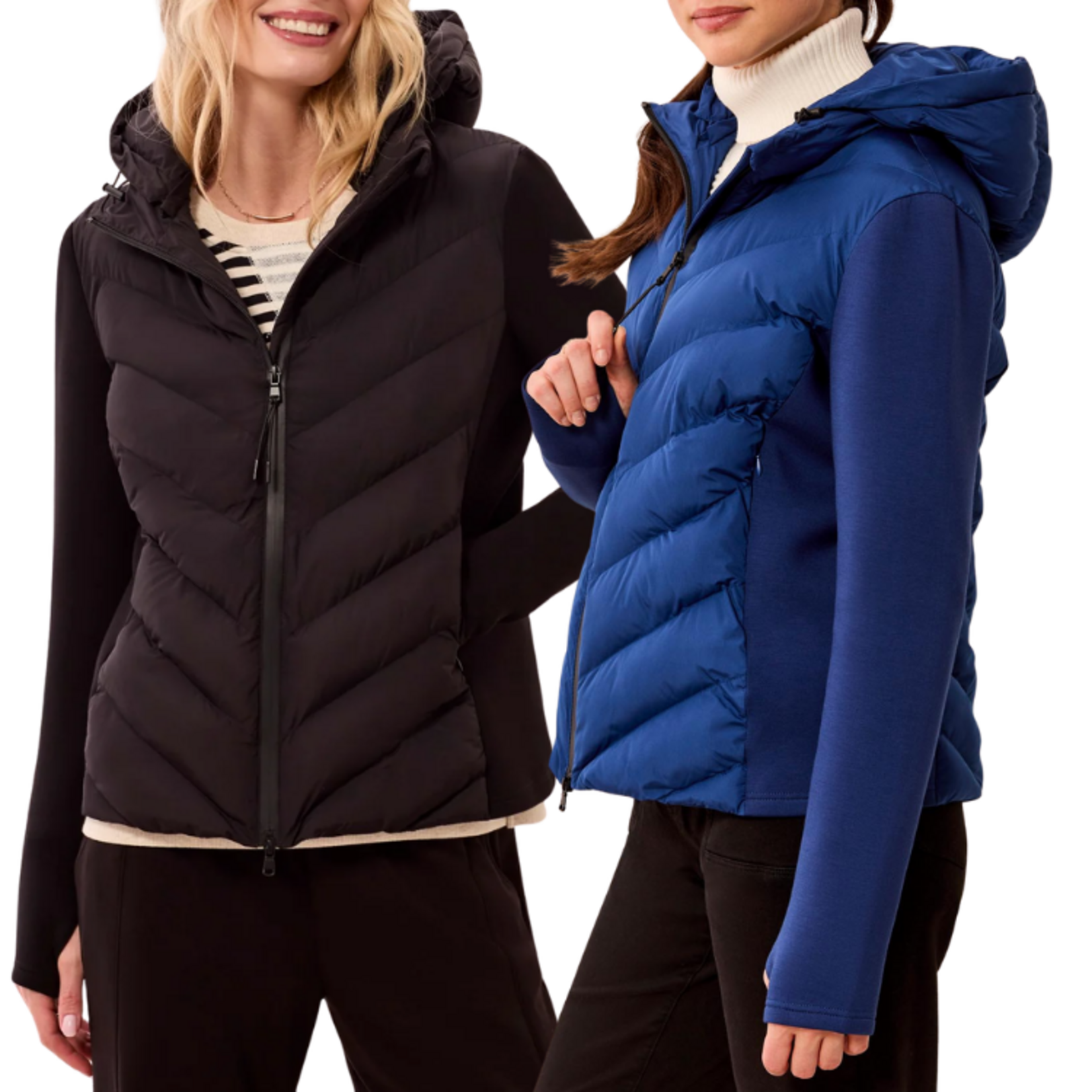 Tribal Tribal - Water Repellent Hybrid Puffer Jacket w/ Hood