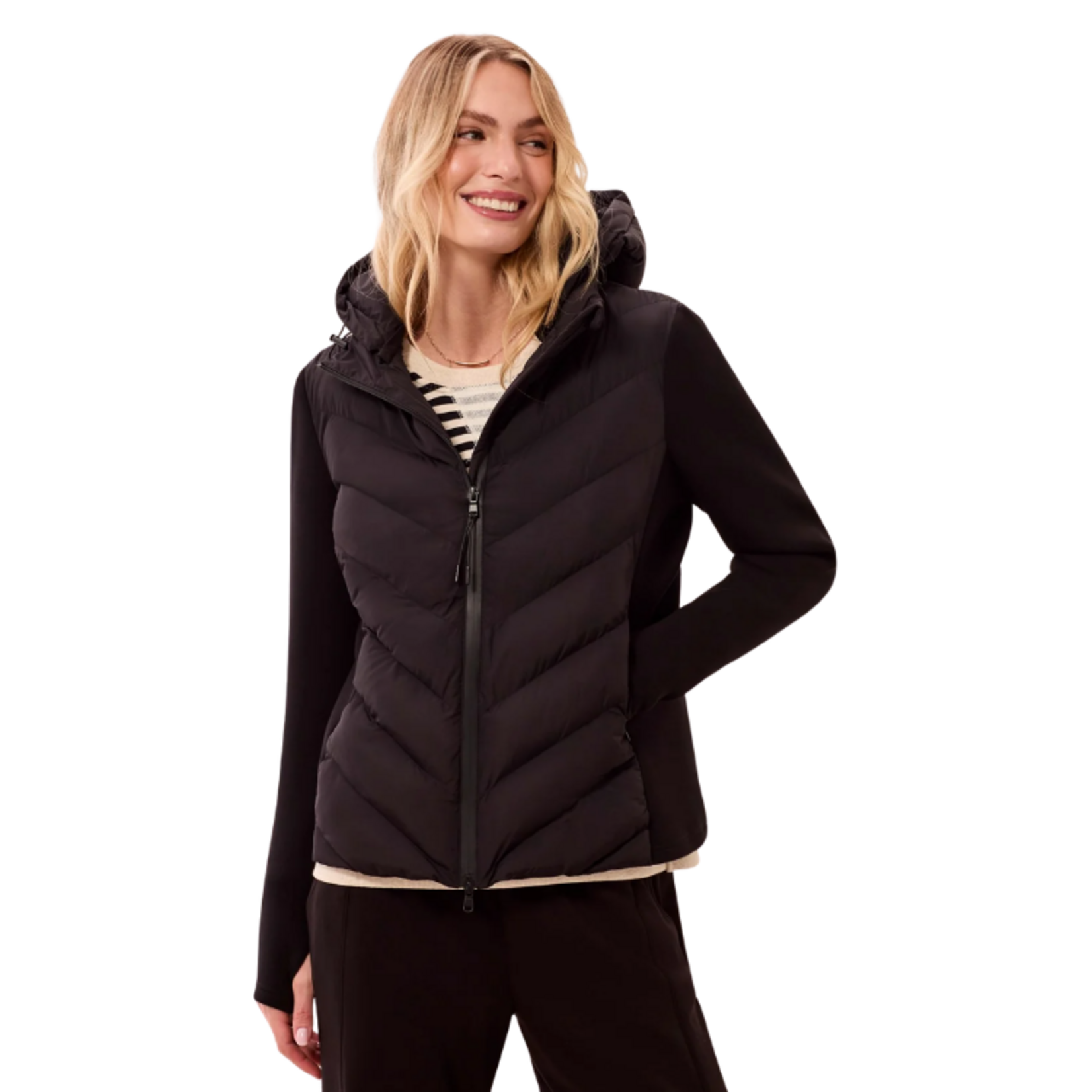 Tribal Tribal - Water Repellent Hybrid Puffer Jacket w/ Hood