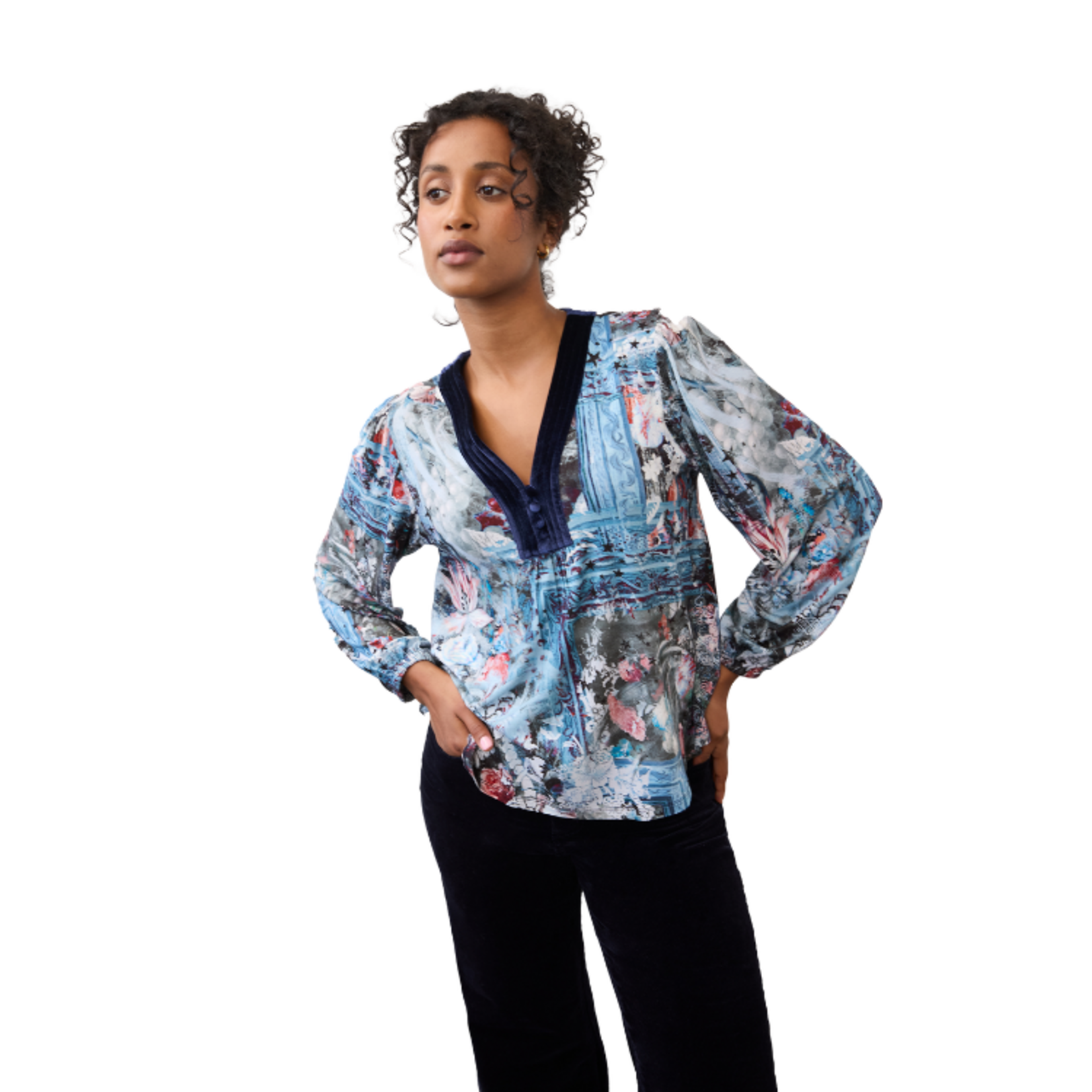 French Dressing French Dressing - Long Sleeve V-Neck Top