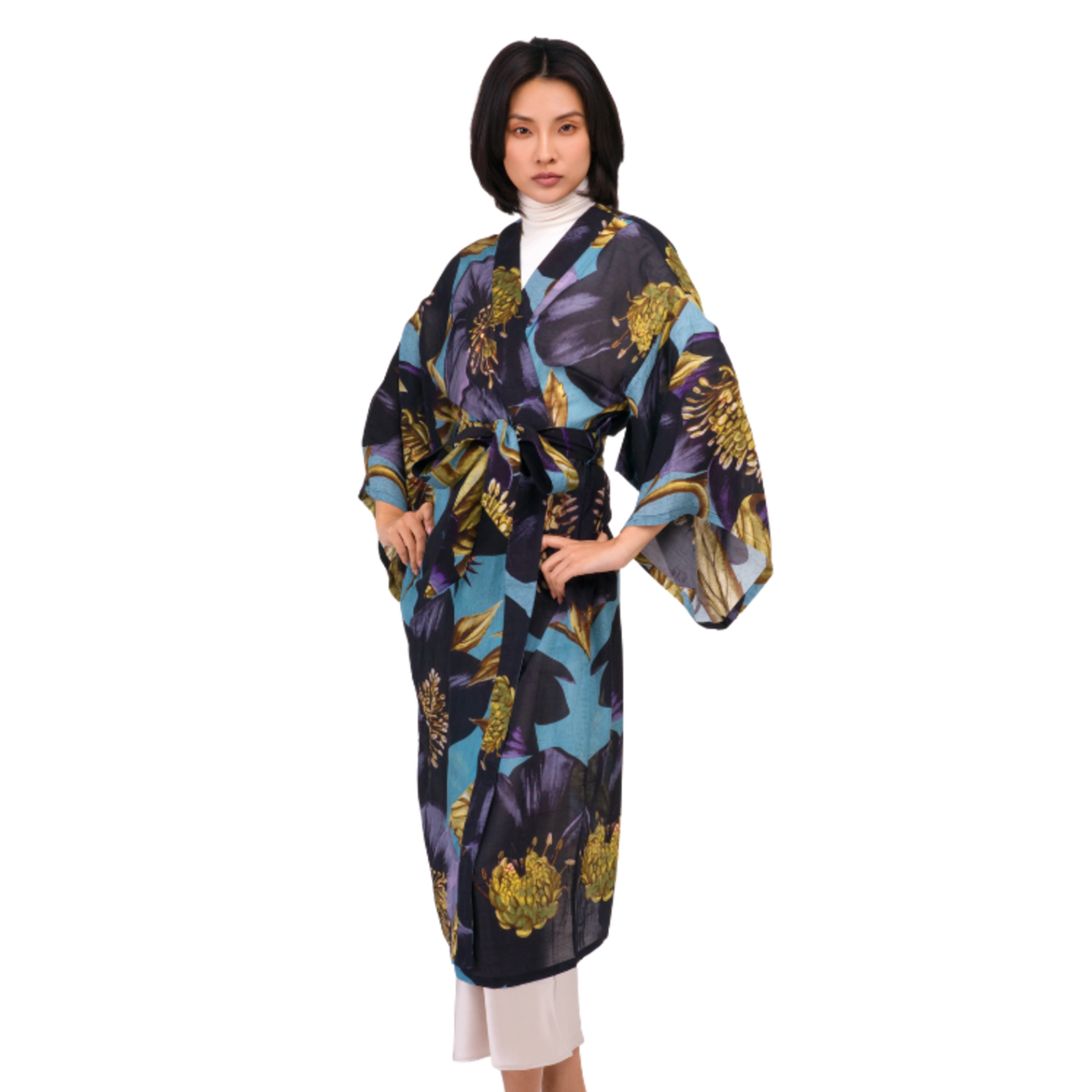 Powder Designs Powder Designs - Hellebore Long Kimono Gown