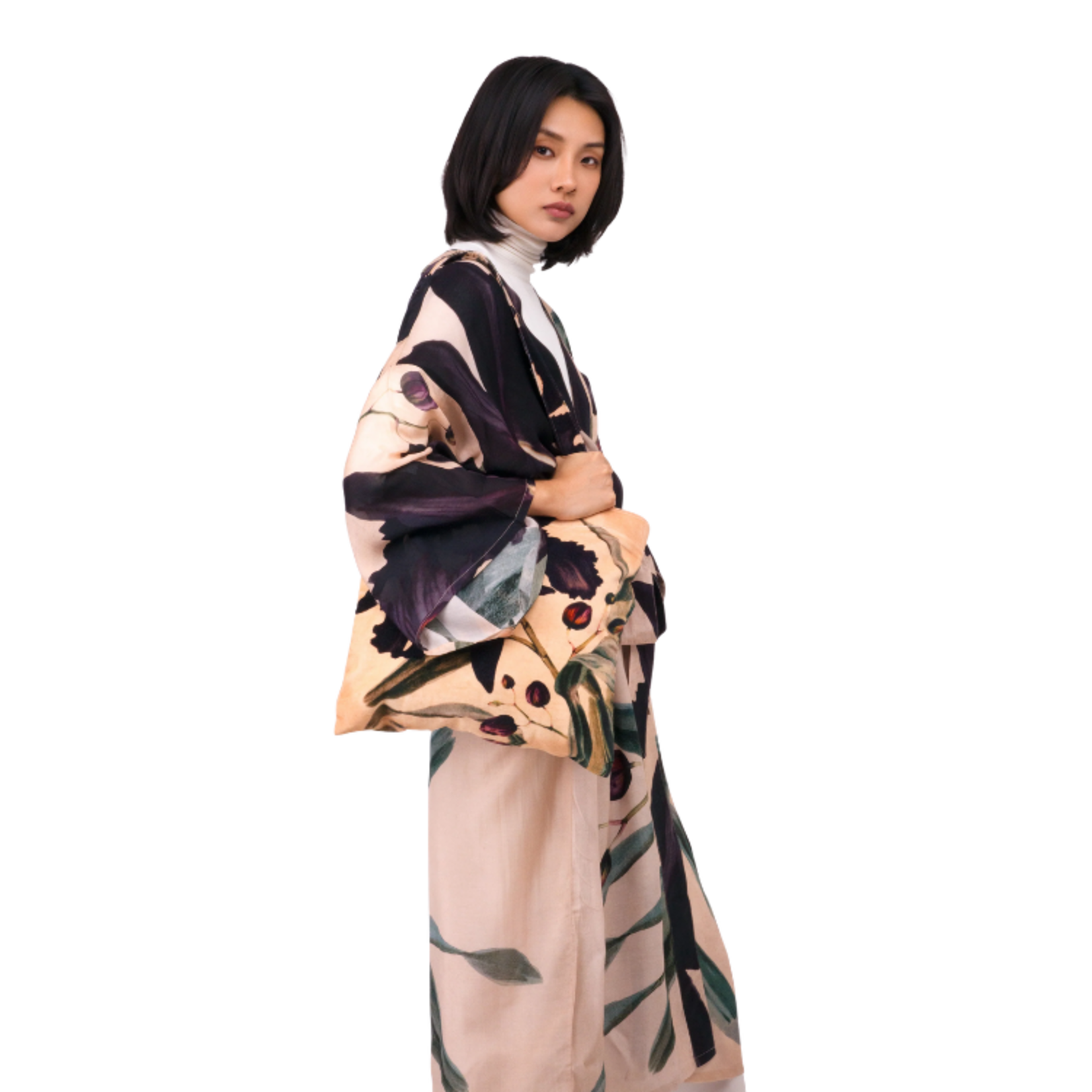 Powder Designs Powder Designs - Midnight Orchid Long Kimono Gown