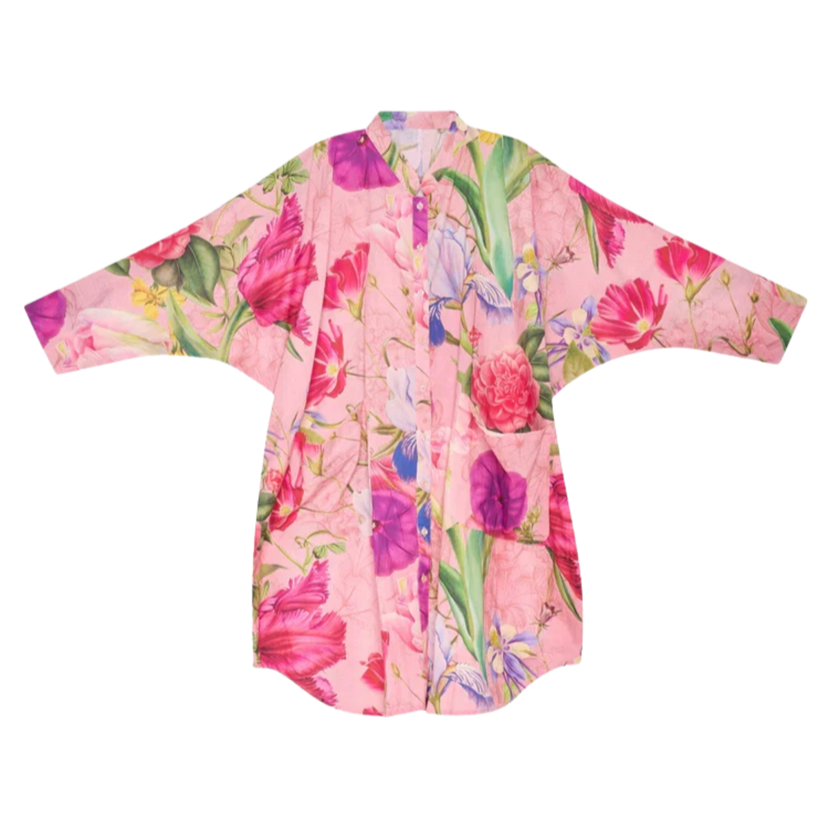 Powder - Floral Study Petal Oversized Shirt Dress OS
