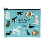 Blue Q People I Want To Meet: Dogs Zipper Pouch