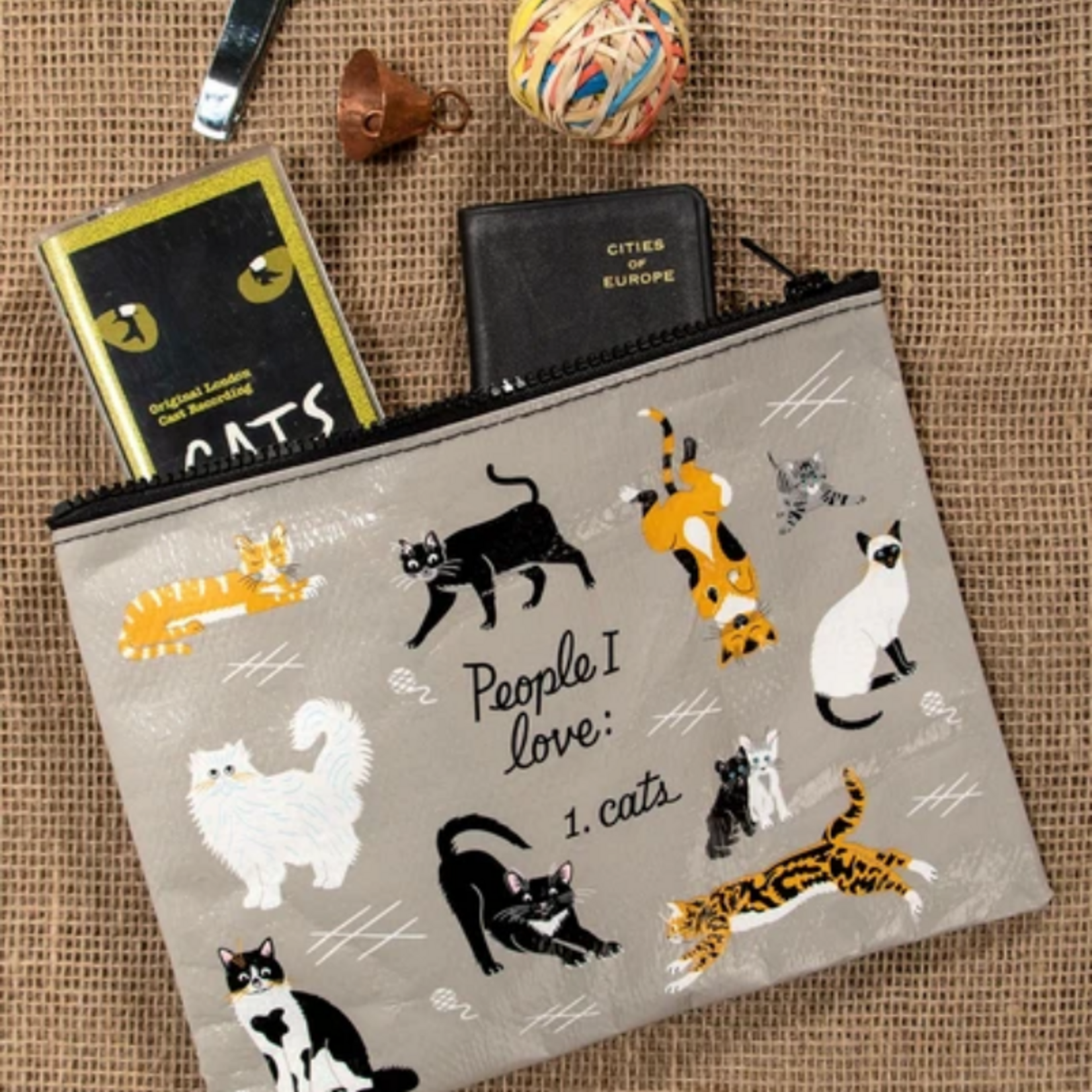 Blue Q Blue Q - People I Love: Cats Zipper Pouch